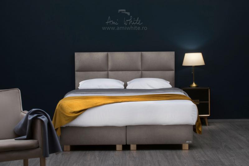 Pat tapițat BoxSpring MOSSE 