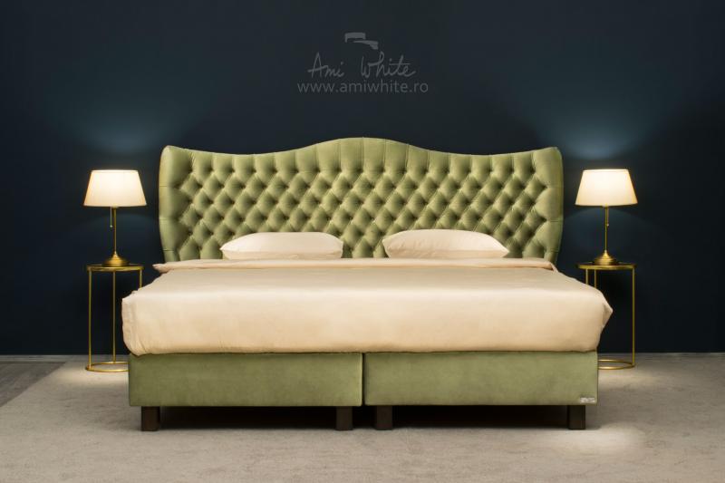 Pat tapițat BoxSpring YASMIN MINT 