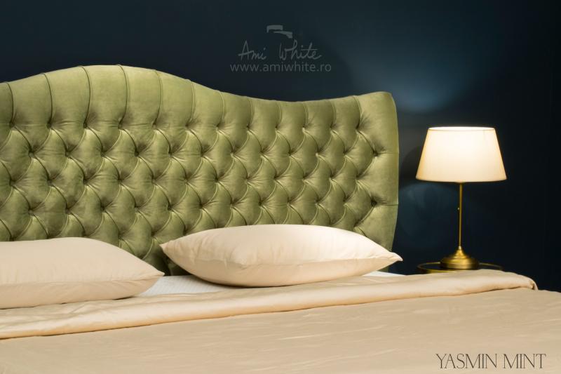 Pat tapițat BoxSpring YASMIN MINT 