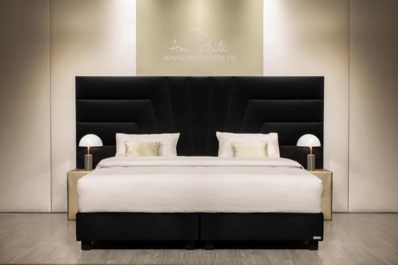 Pat tapițat BoxSpring BLACK SHELL 