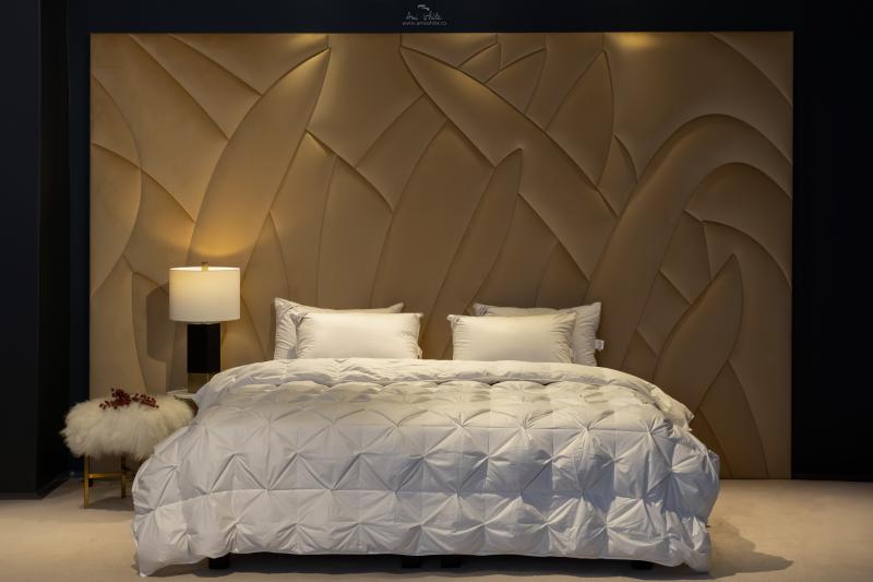 Pat tapițat BoxSpring GOLD LEAVES
