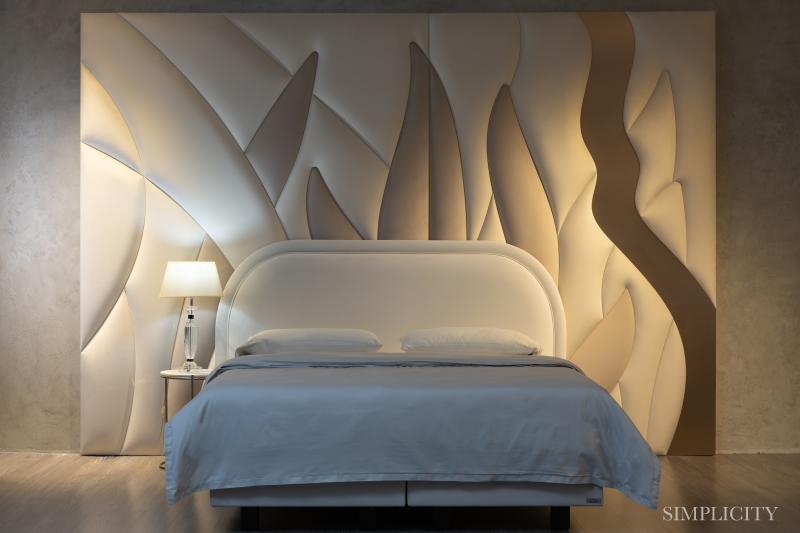 Pat tapițat BoxSpring SIMPLICITY