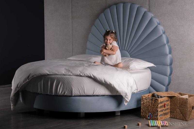 Pat tapițat BoxSpring BLUE SUNSHINE